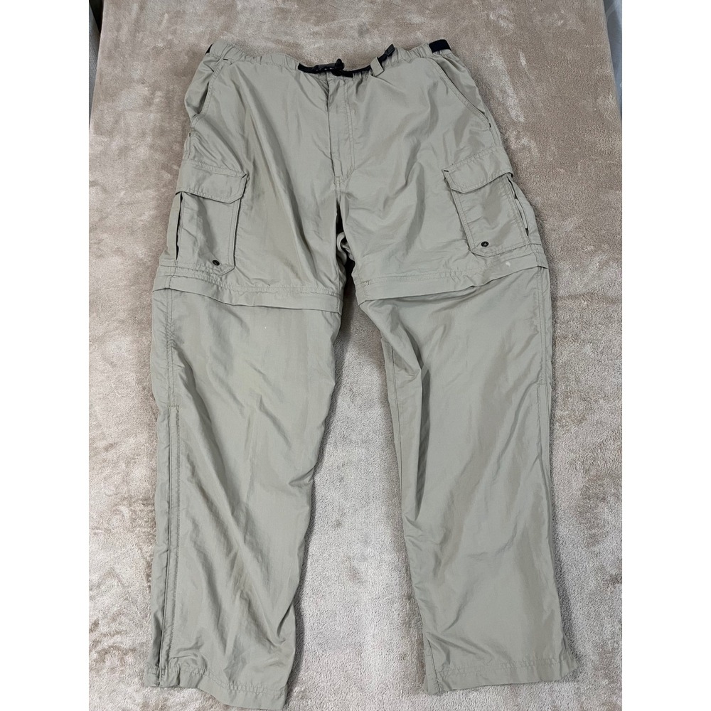 REI Co-op Cargo Pants Men's Size 30(35) Beige Convertible UPF 50+ Nylon GOOD